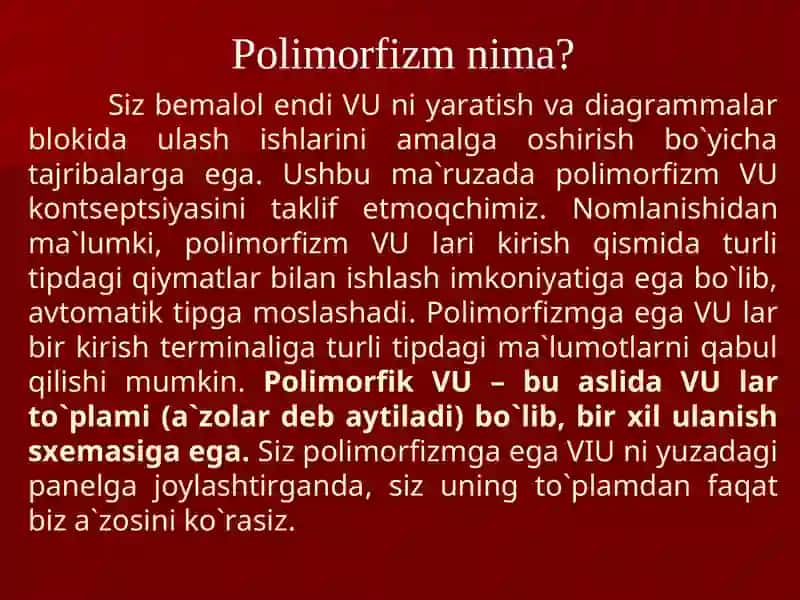 Ma`ruza-16Virtual uskunalar polimorfizmi 3
