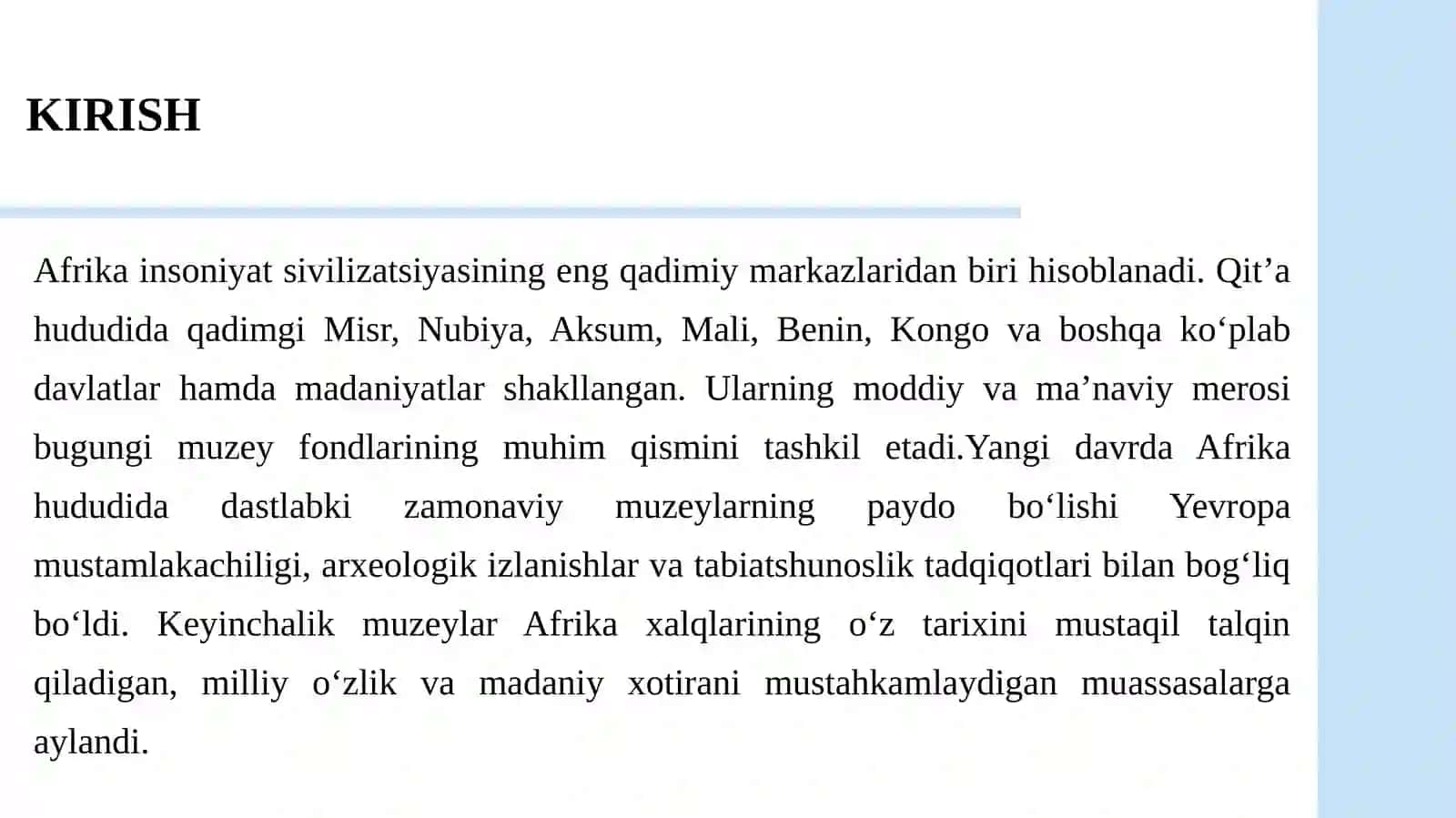 Yangi davrda Afrika muzeylari 3