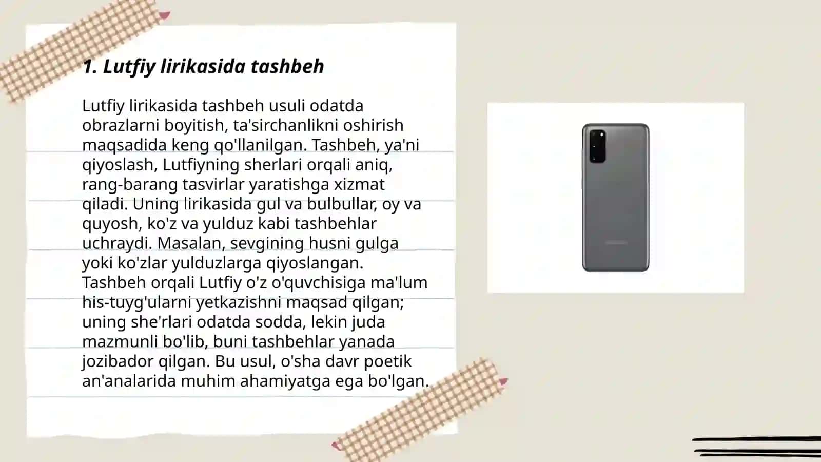 Lutfiy lirikasida badiiy tasvir vositalari 3