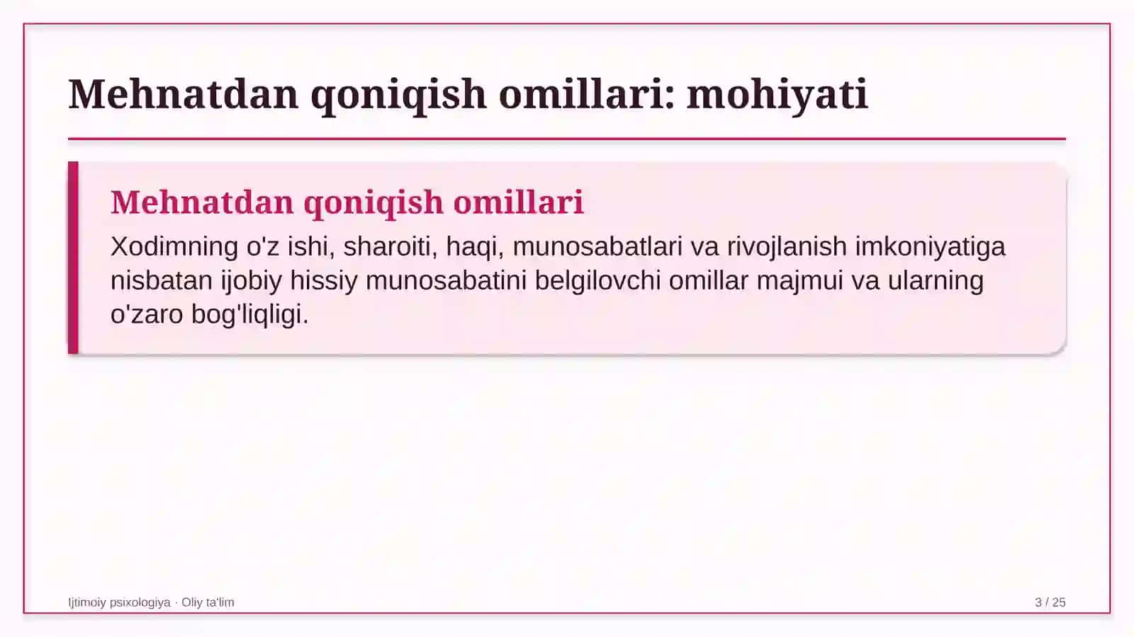 g'aznachilik tizimida mehnatdan qoniqish omillari 5411 3