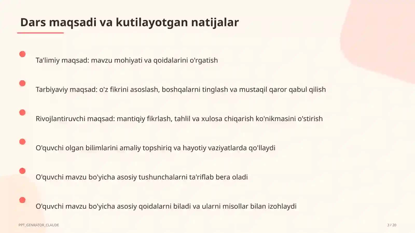 O'zbek milliy taomlari tayyorlash texnologiyasi (6-sinf) 3