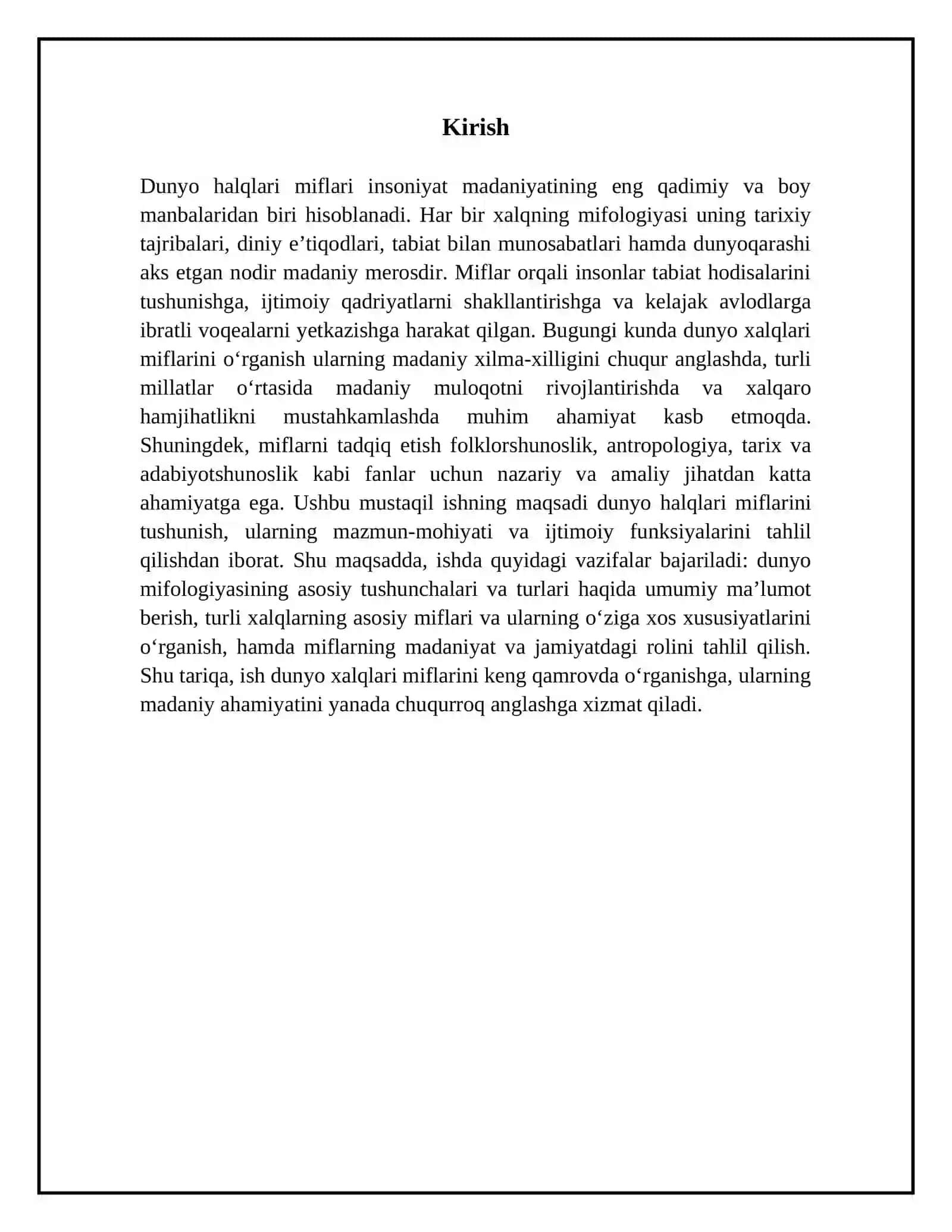 Dunyo halqlari miflari 3