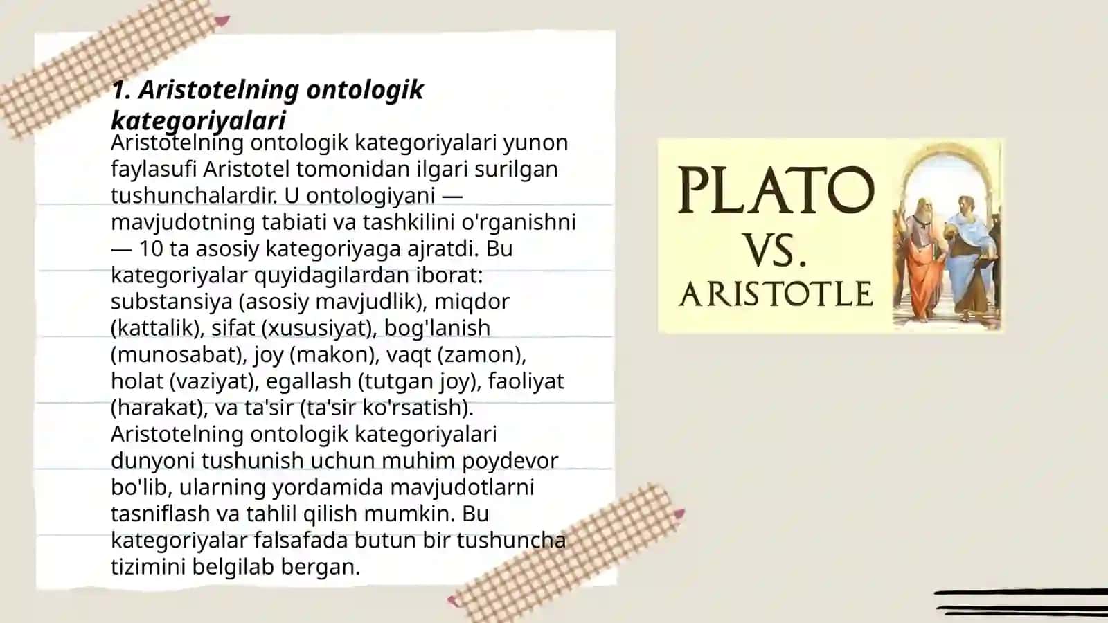 Aristotel Farobiy va Kant ontologiyasida kategoriyalarining tasnifi 3