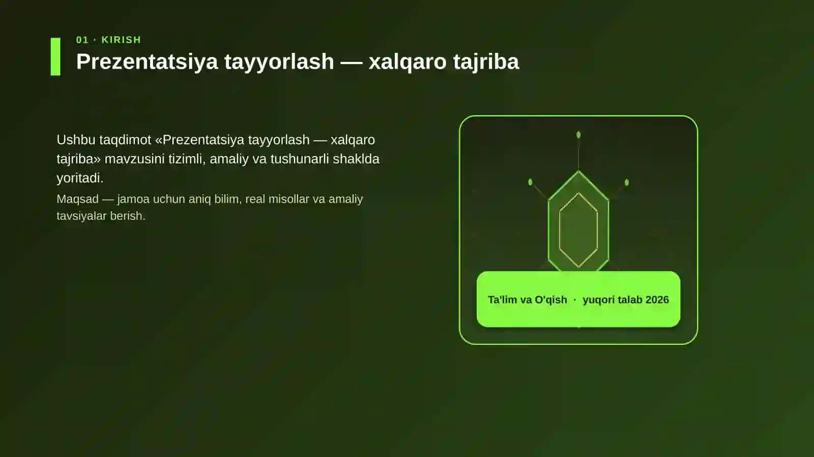 Prezentatsiya tayyorlash — xalqaro tajriba 3