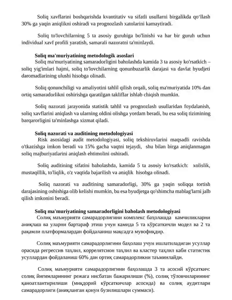 Soliq munosabatlarini tartibga solishda soliq ma’muriyatchiligi tizimining ilmiy-uslubiy asoslari 3