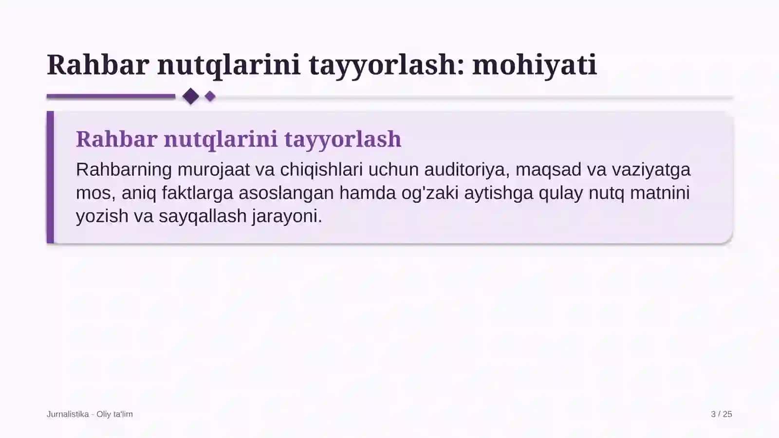 pedagogika oliy ta'lim muassasalarida rahbar nutqlarini tayyorlash 6727 3