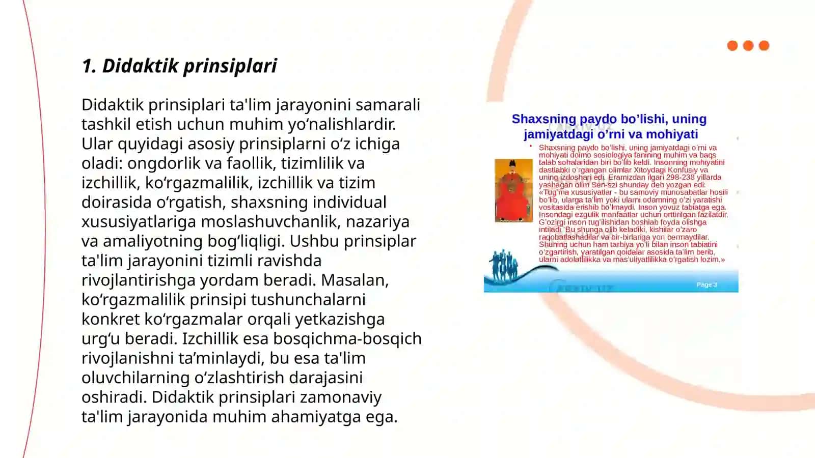 Zamonaviy shart sharoitlarda ta'lim berishning qonun va qonuniyatlari 3