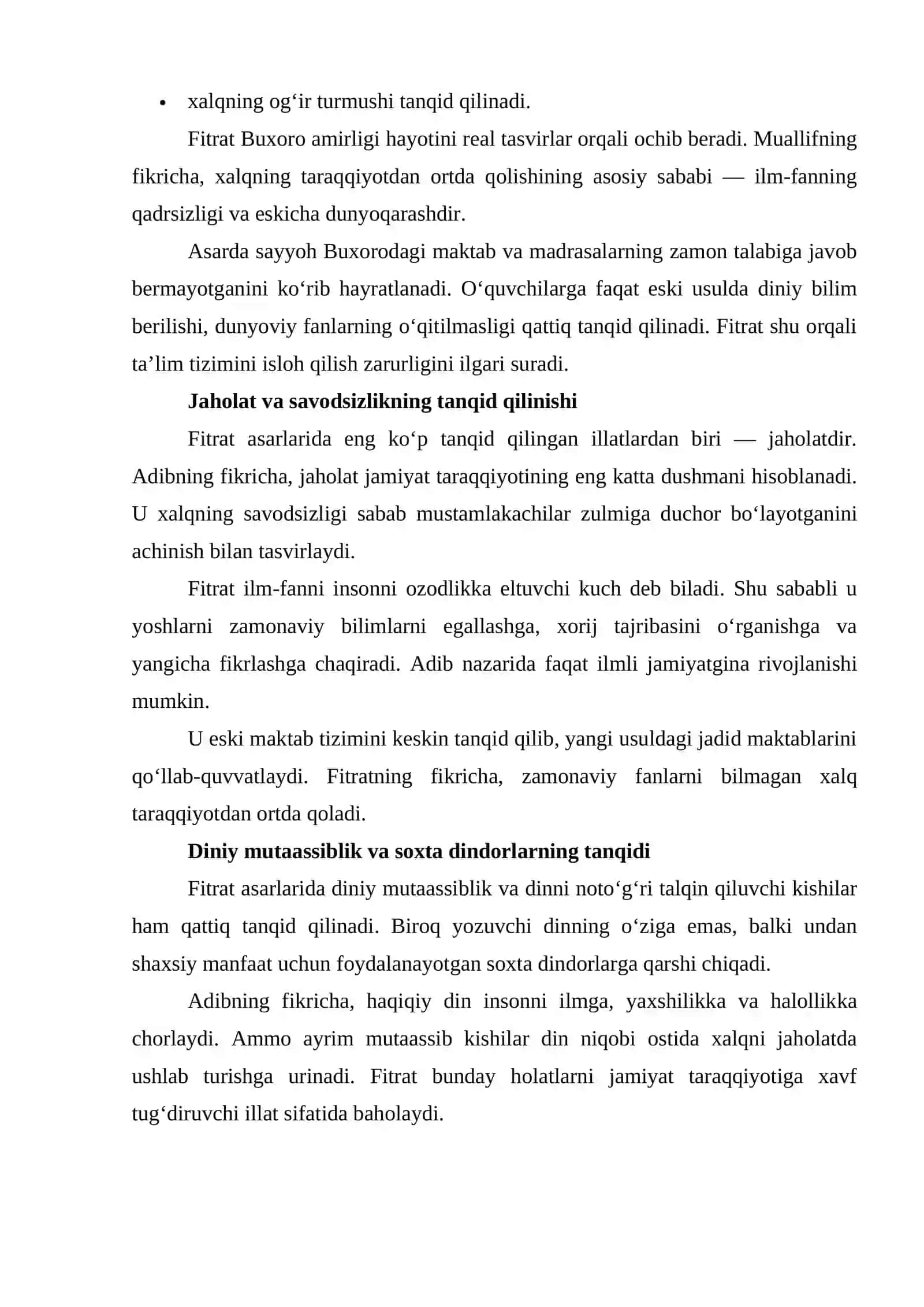 Fitrat prozasida davr illatlarining fosh qilinishi 3