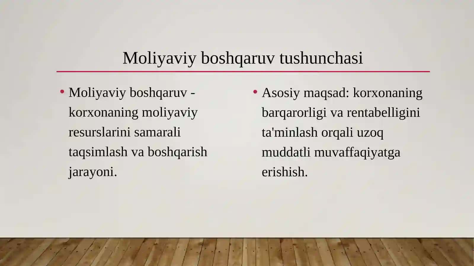 Korxonalarda moliyaviy boshqaruv subyektlari, maqsad va vazifalari. 3