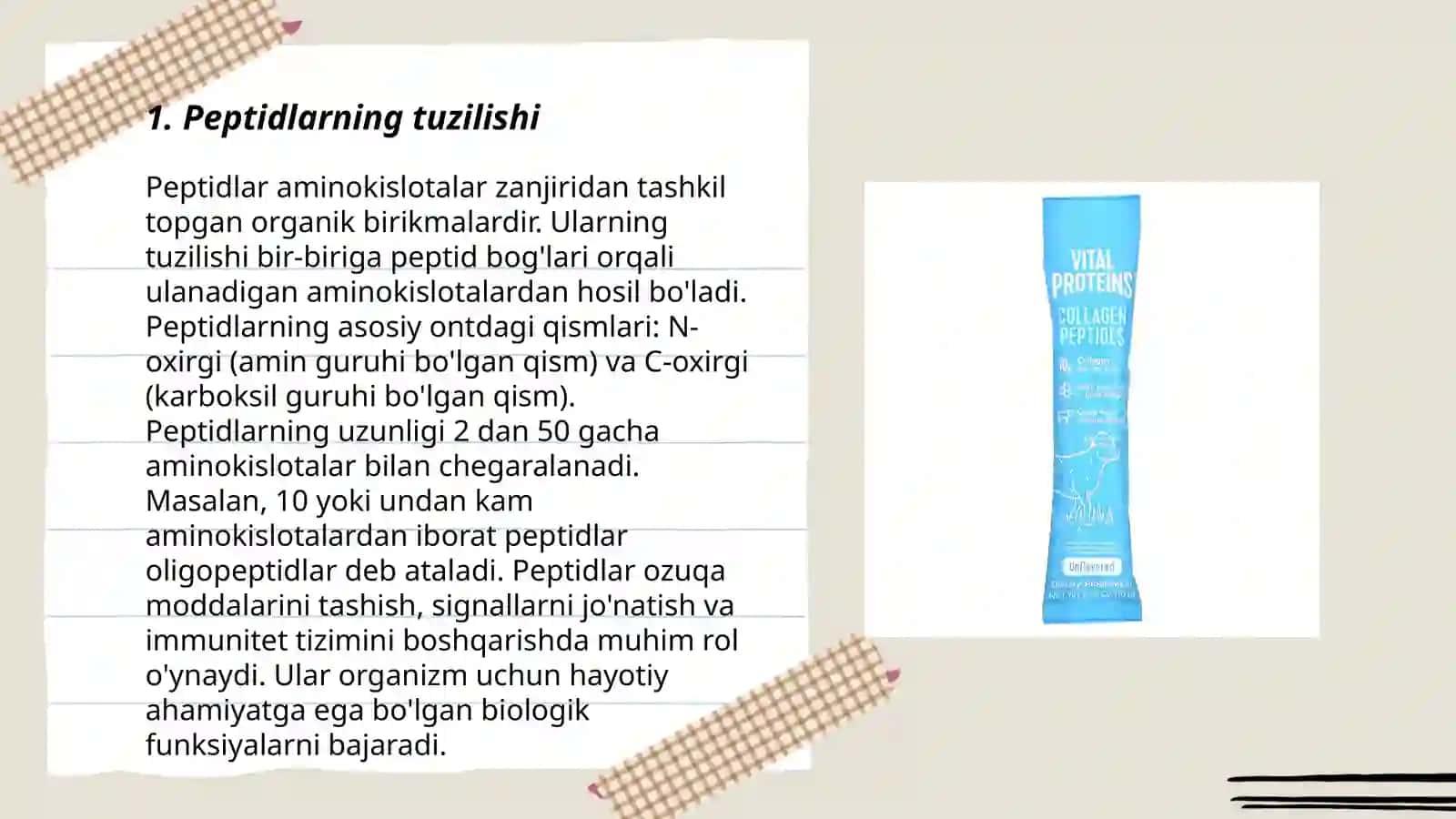 Peptidlar tuzilishi va funksiyalari 3