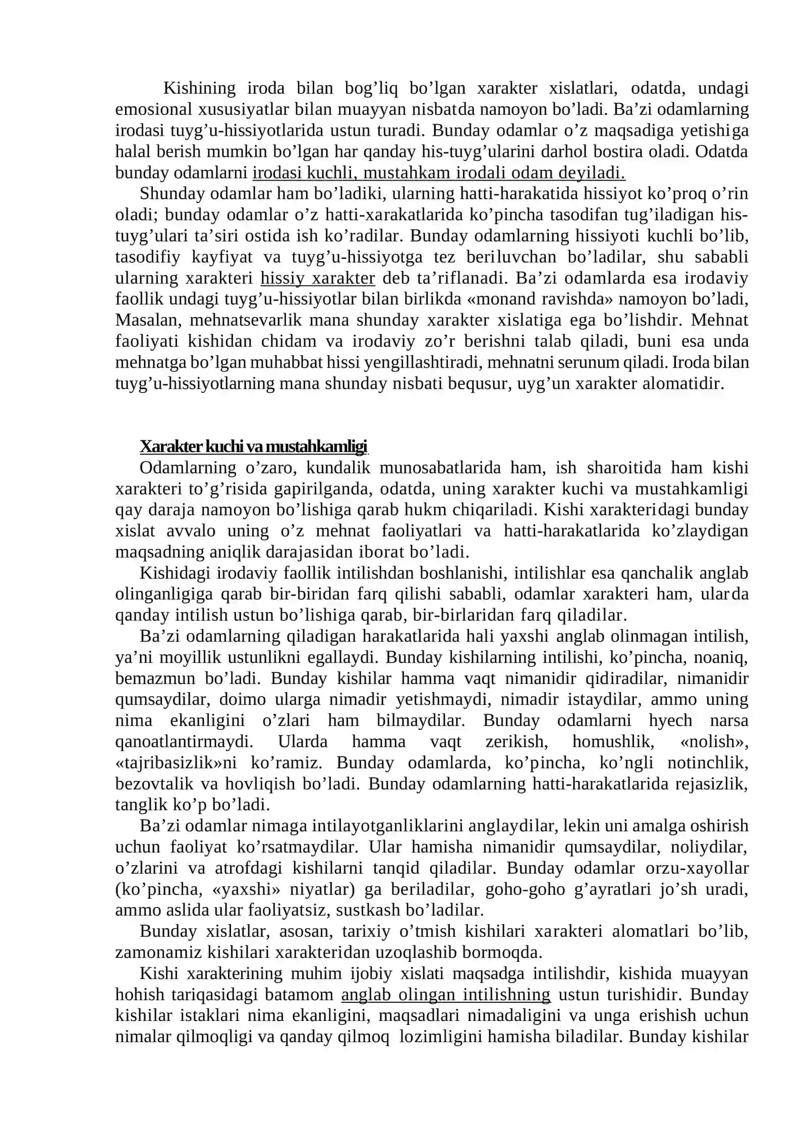 Xarakter, uning taraqqiysi va fizologik asoslari 3