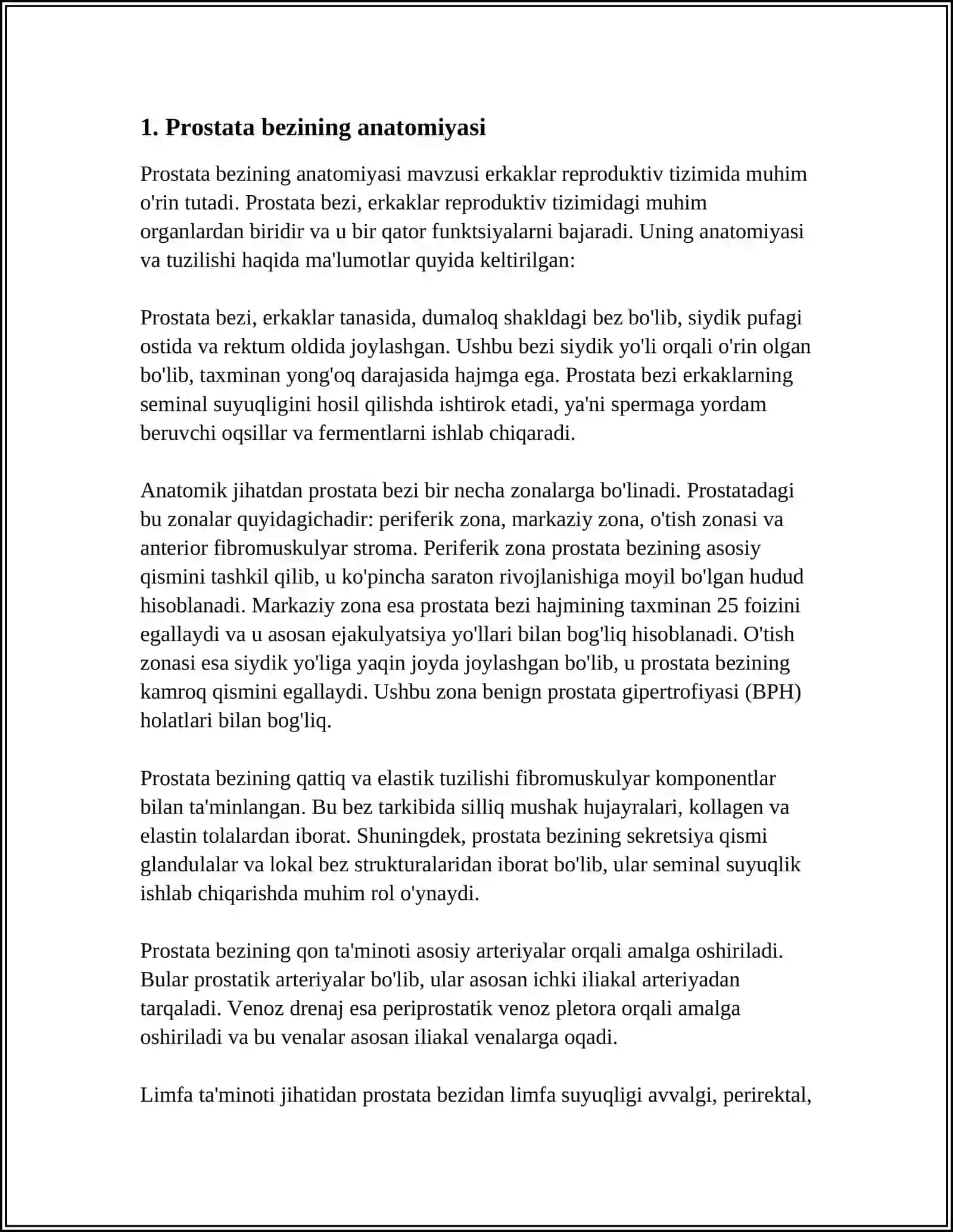 PROSTATA BEZI XAFSIZ GIPERPLAZIYASI 3