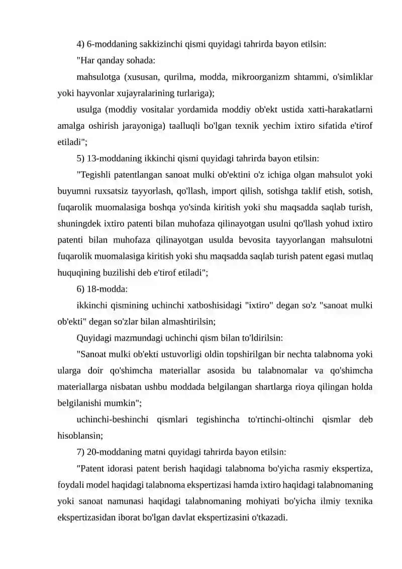 SANOAT MULKIGA BO'LGAN HUQUQ 3