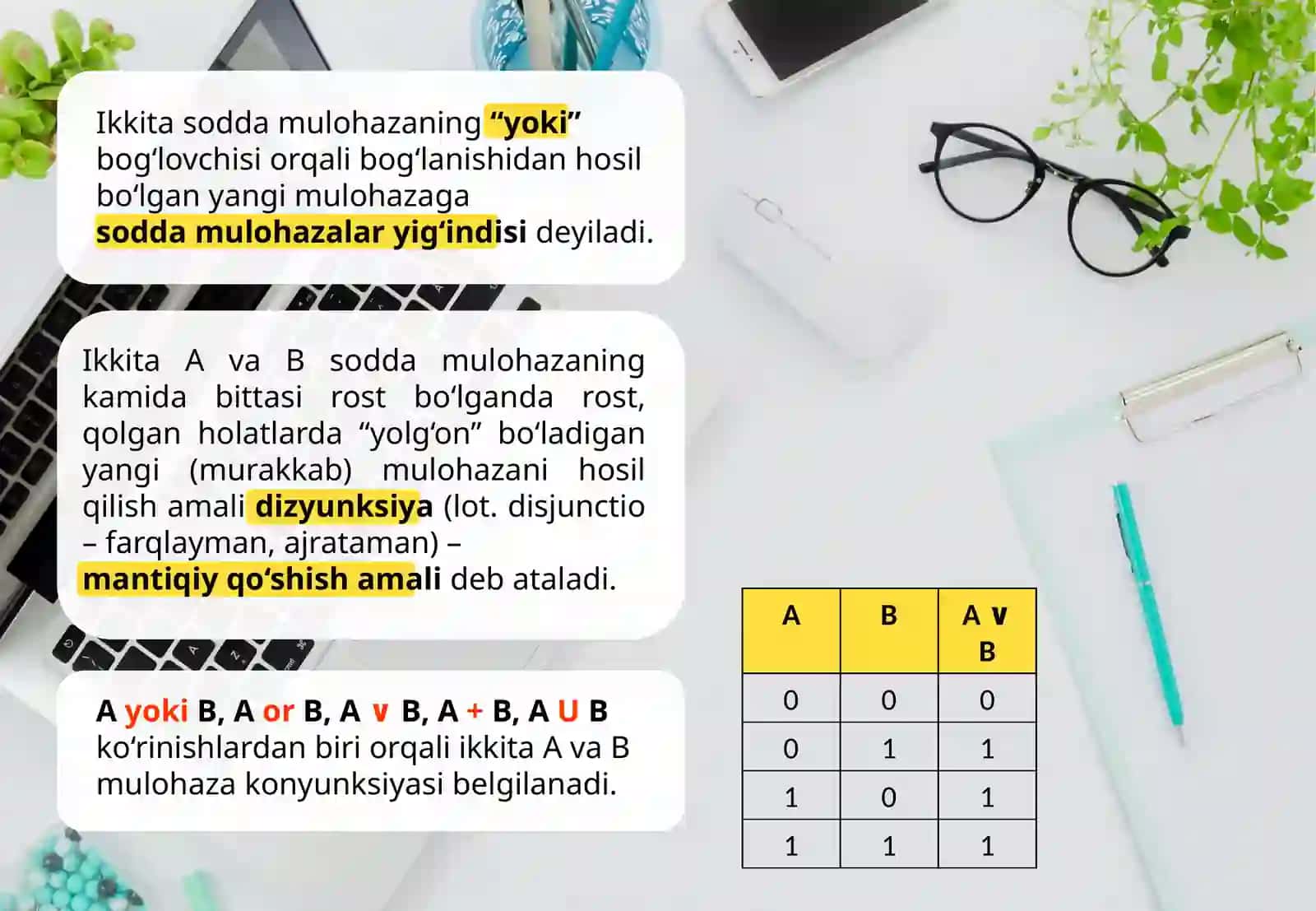 Mantiqiyamallar va ifodalar 3