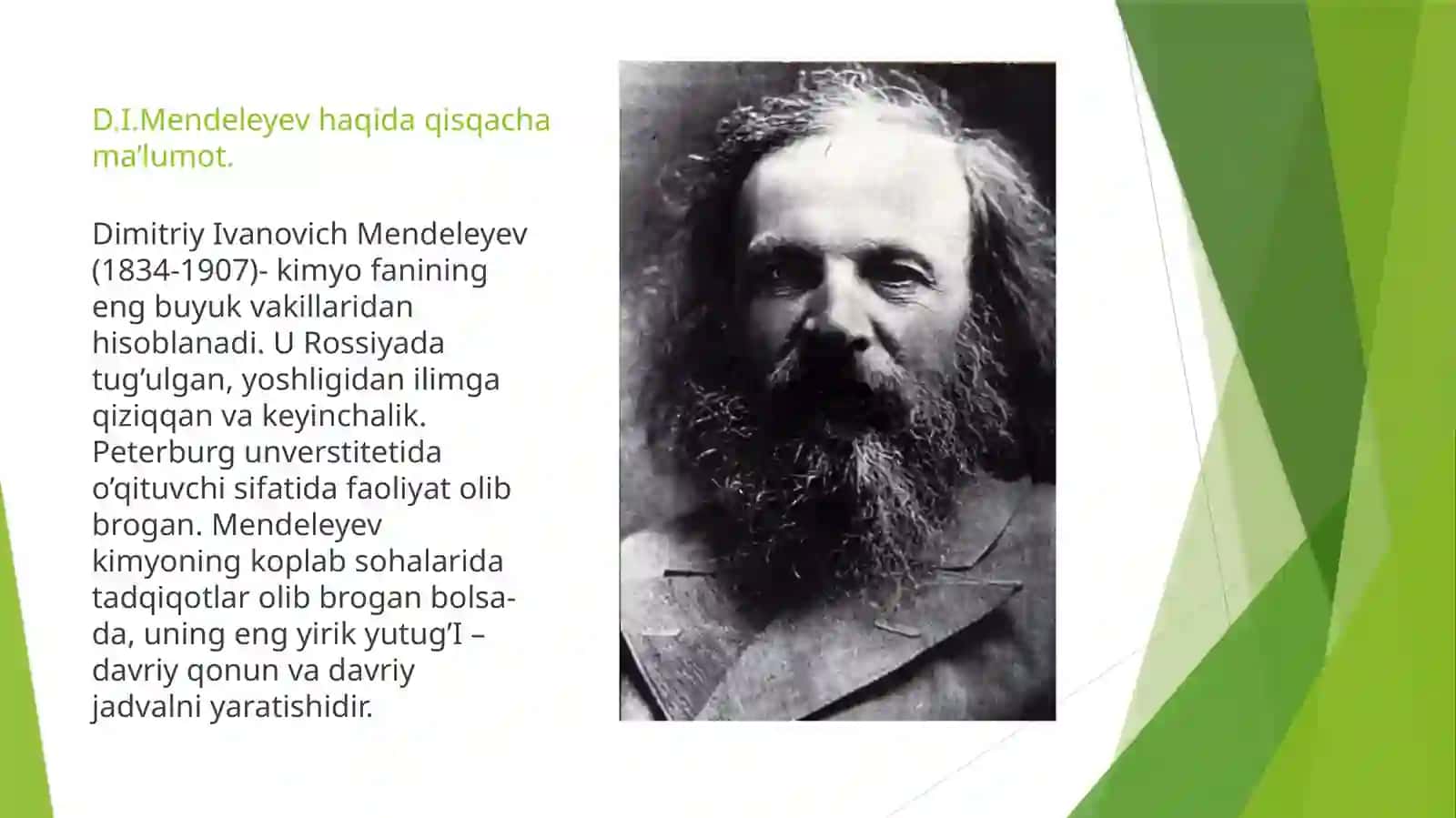 D.I.Mendeleyevning davriy sistemasi 3