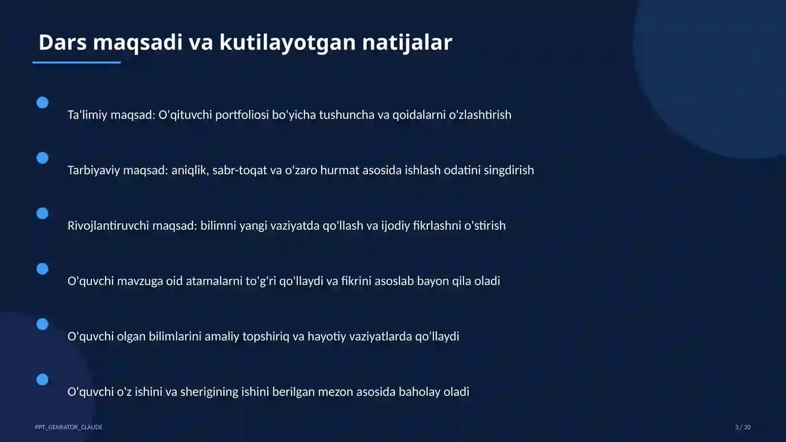 O'qituvchi portfoliosi 3
