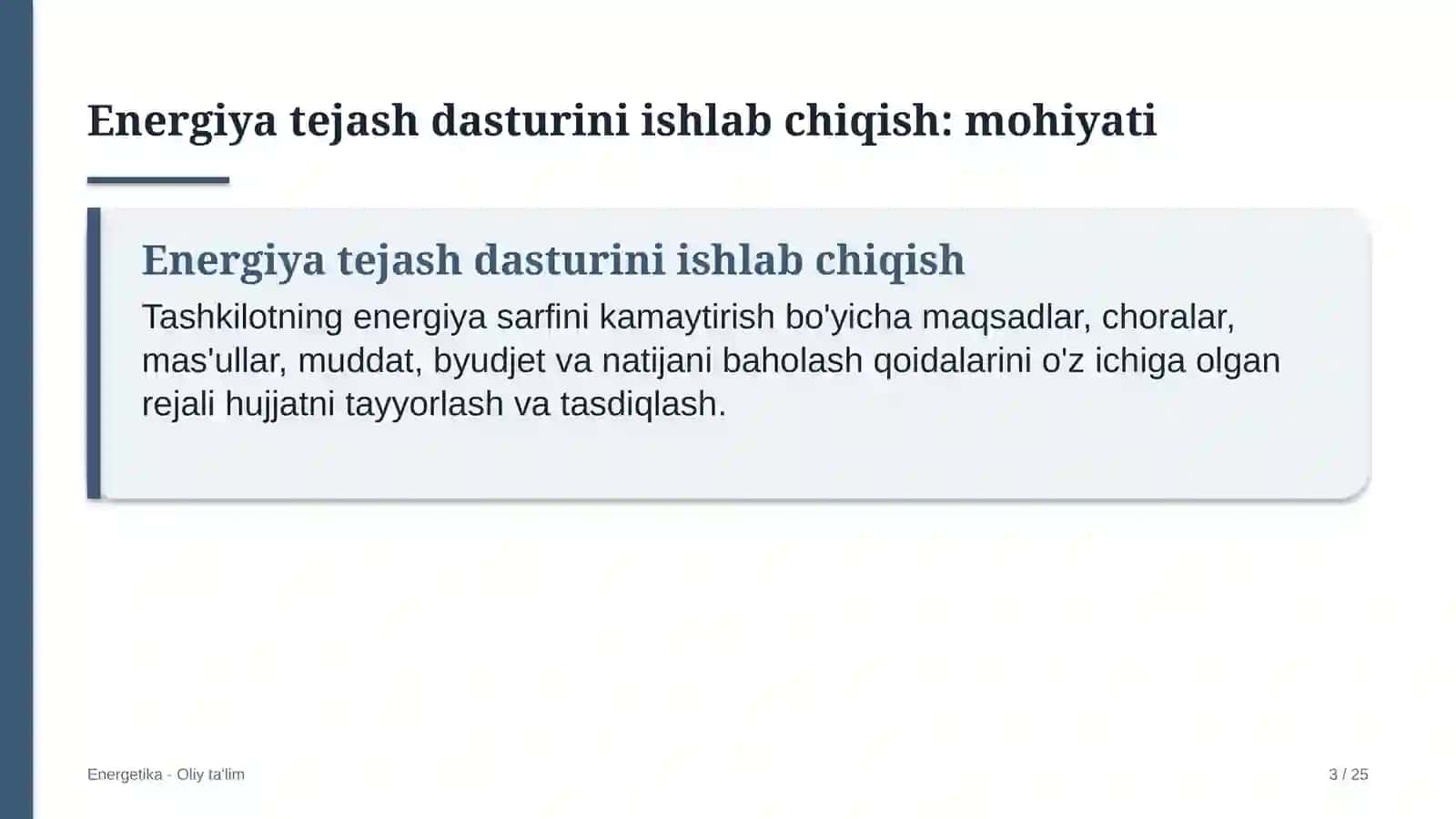 energiya auditi tashkilotlarida energiya tejash dasturini ishlab chiqish 6658 3