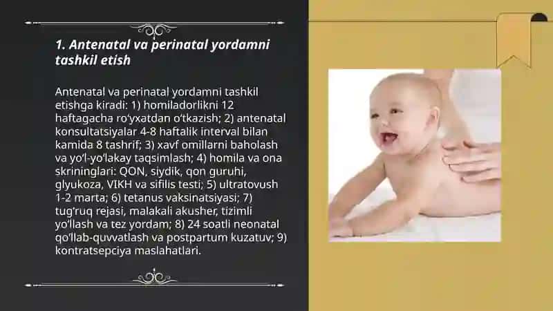 Antenatal va perinatal yordamni tashkil etish 3