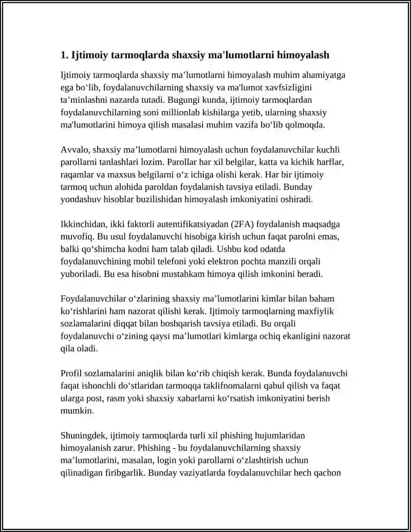 IJTIMOIY TARMOQLARDA AXBOROT XAVFSIZLIGIGA 3