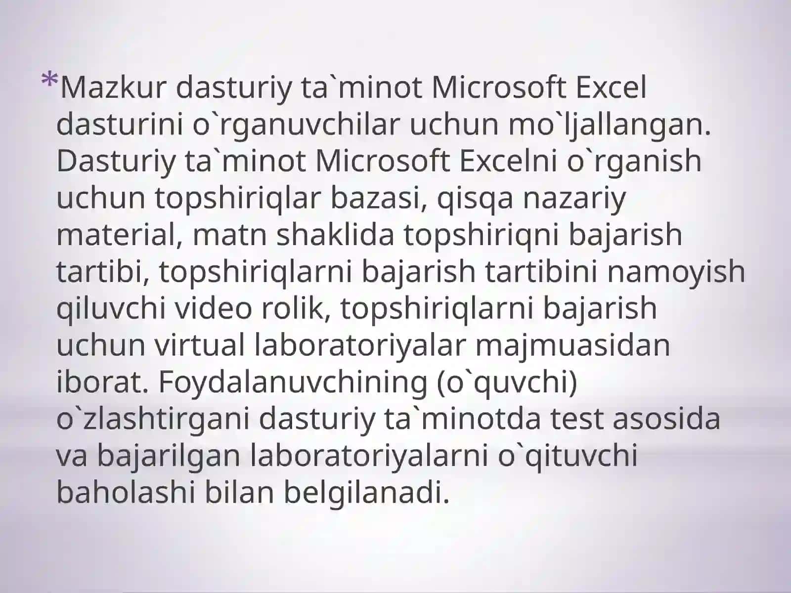 Microsoft Exceldan foydalanishni o’rganish 3