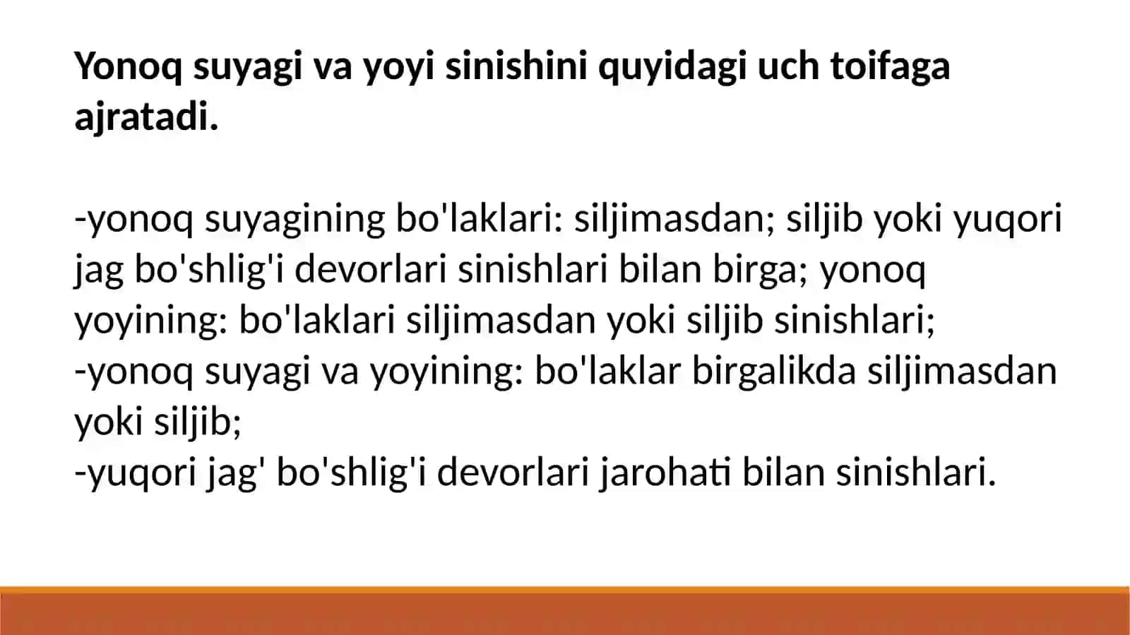 Bolalarda yuz suyaklari(yonoq suyagi va yoyi,burun suyaklari)ning jarohatlari 3
