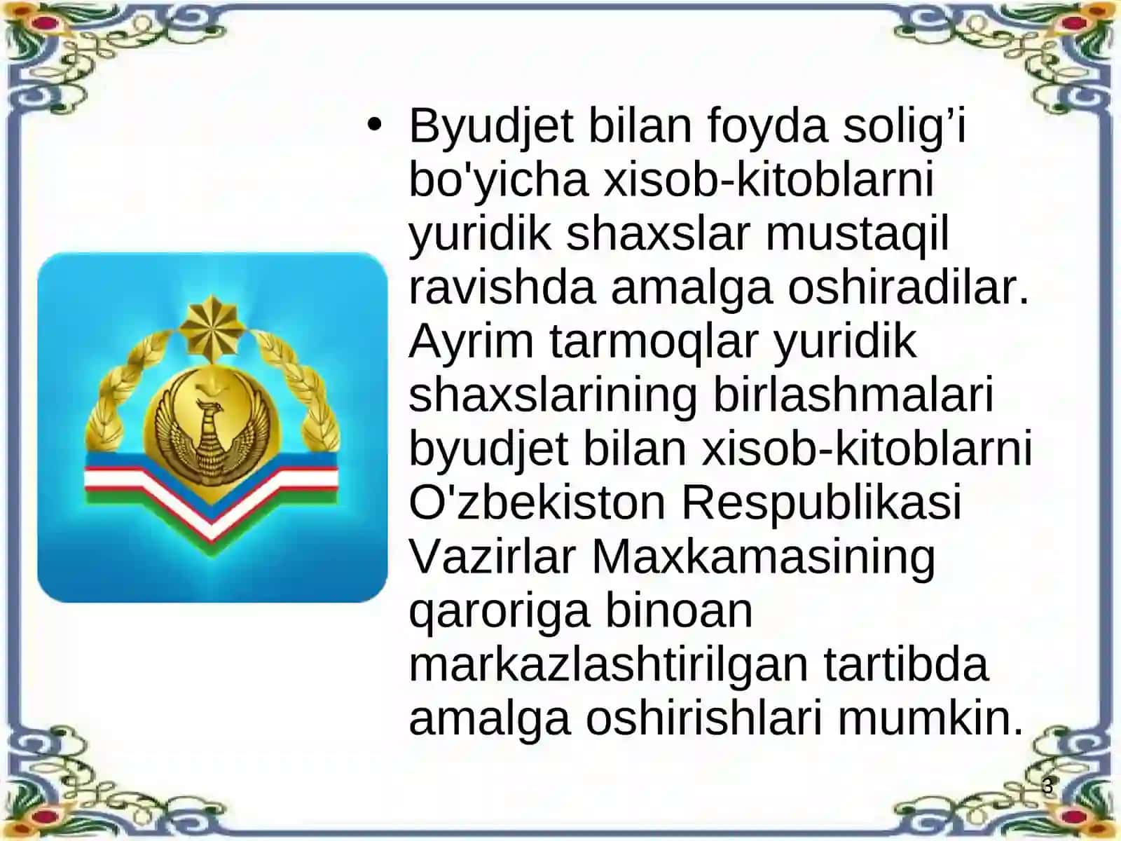 YURIDIK SHAXSLARDAN OLINADIGAN FOYDA SOLIG`INING IQTISODIY MOHIYATI VA AHAMIYATI 3