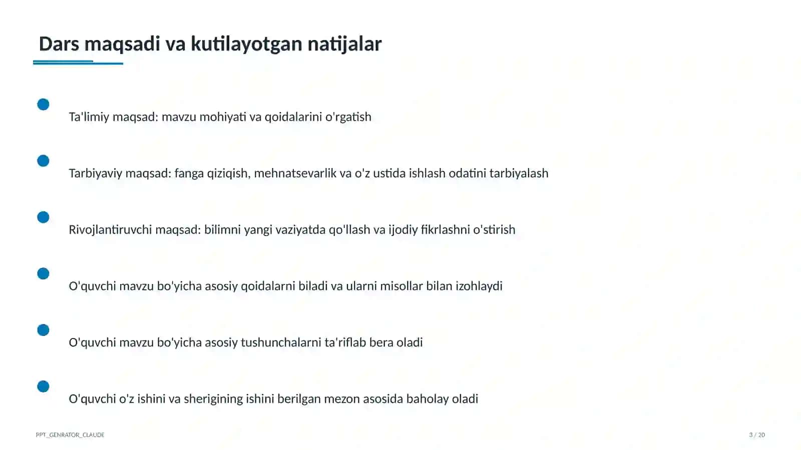 Sun'iy intellekt yordamchisi bilan dars ishlanmasi tuzish (2026) 3