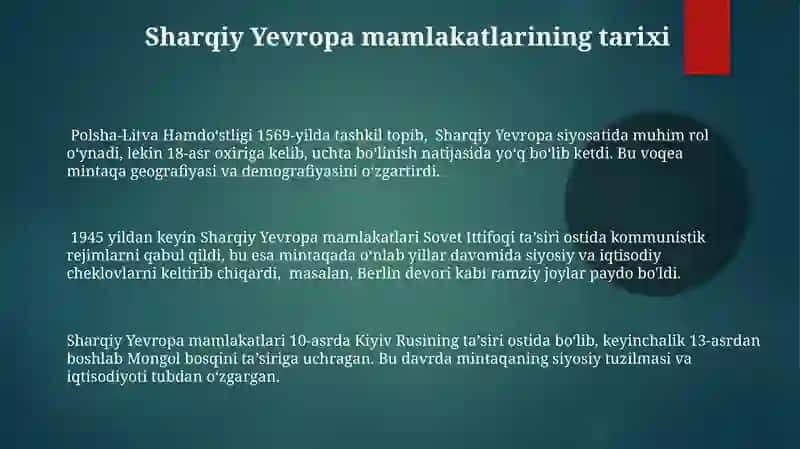 Sharqiy Yevropa davlatlari 3