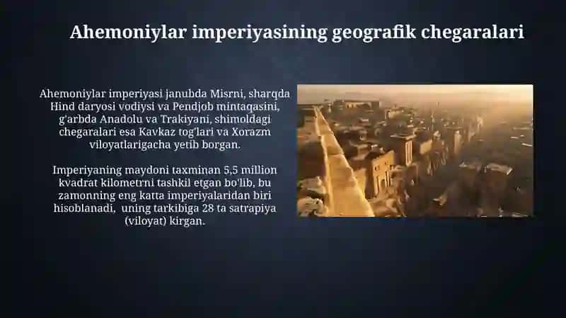 Ahemoniylar imperiyasining geografik chegaralari 3