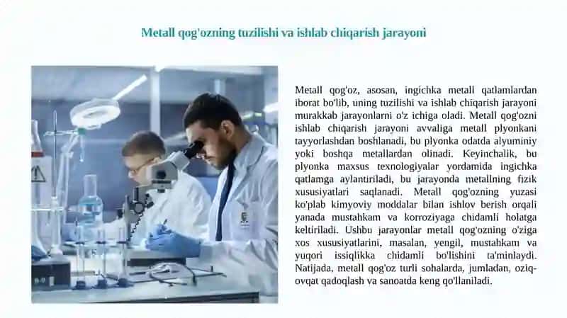 Metall qog'oz va polietelen idishlari ularning turlari va fizik kimyoviy xususiyatlari. 3