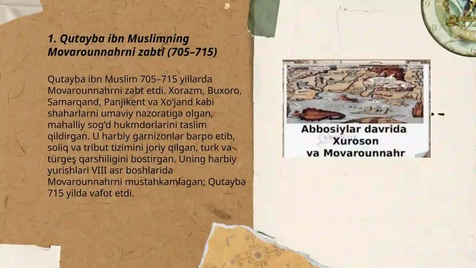 Qutayba ibn Muslimning Movarounnahrni zabti (705–715) 3