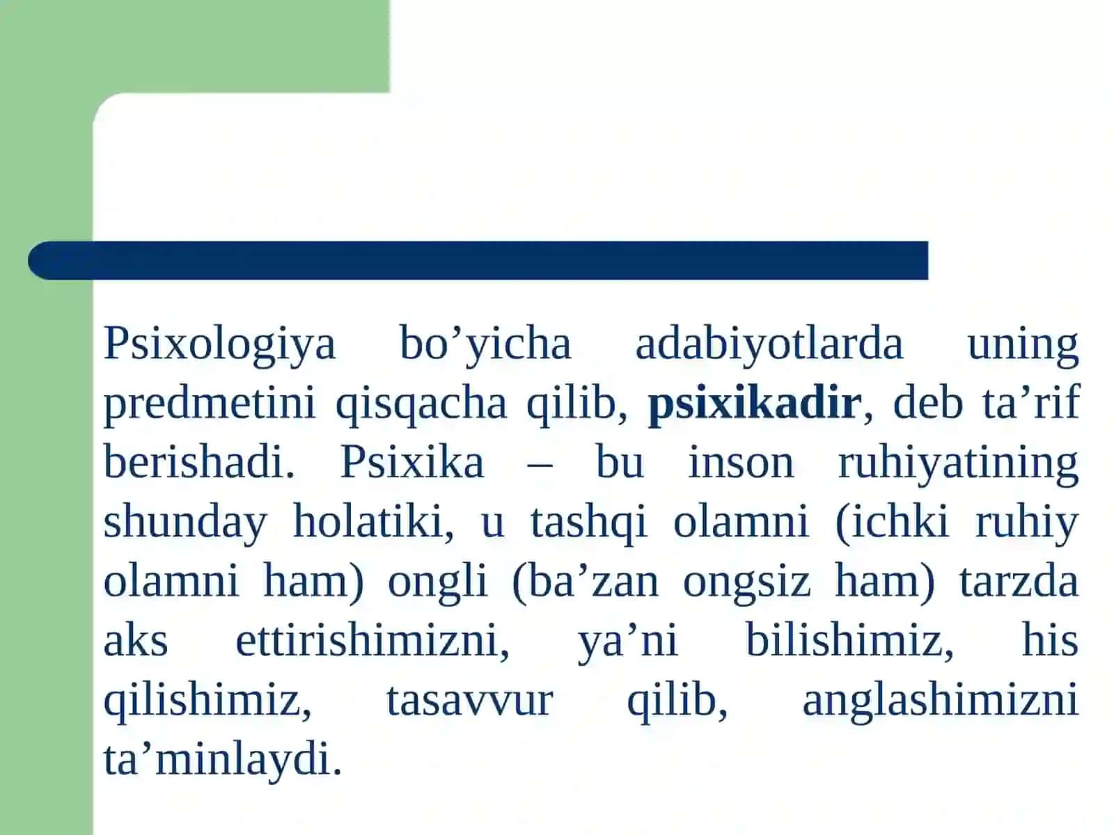 Umumiy psixologiya fani predmeti, ilmiy tadqiqot metodlari 3