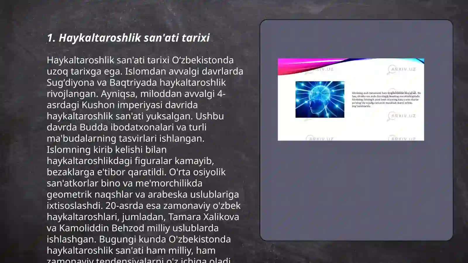 Haykaltaroshlik va uning xususiyatlari 3