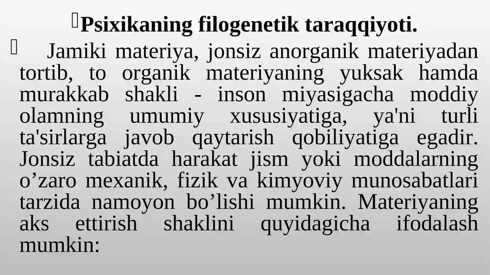 Ma’ruza:Ong taraqqiyoti va ongsizlik 3