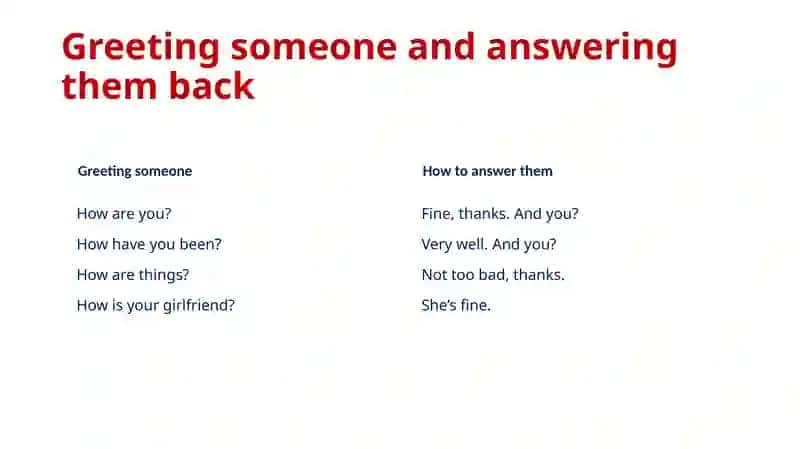 Basic English greetings 3