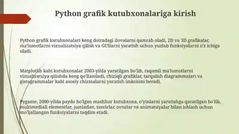 Python dasturlash tilida grafika 3