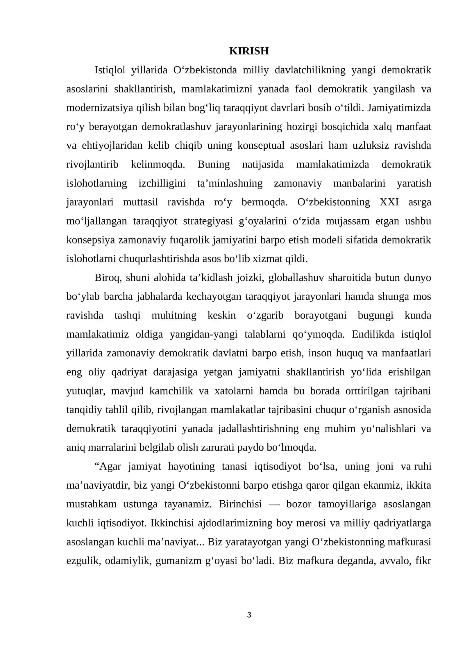 XITOY DAVLATINI TAKOMILLASHTIRISH ISLOHOTLARI VA ULARNING O‘TISH DAVRI MAMLAKATLARI UCHUN AHAMIYATI (XITOY VA O‘ZBEKISTON DAVLATLARI MISOLIDA) 3