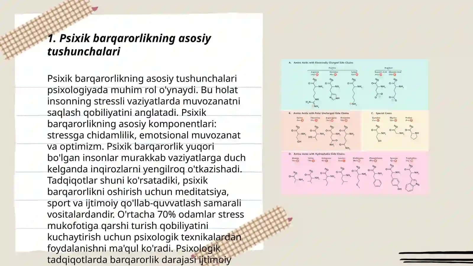 Psixik barqarorlik, sport jamoasidagi kichik guruhlar sifatidagi belgilar, irodaviy tayyorgarlik jarayonida irodaviy sifatlarning umumiy qonuniyatlari, taktik tayyorgarlikning umumiy muammolari 3