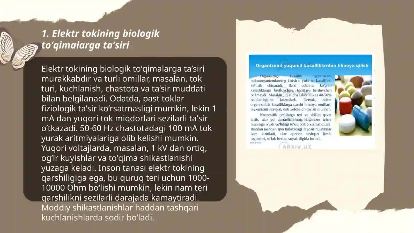 Elektr tokining biologik toʻqimalarga taʼsiri 3