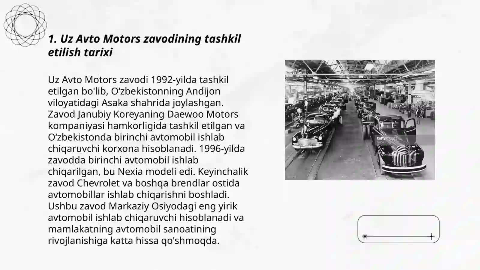 Uz Avto Motors O'zbekiston avtomobil zavotining tarixi va istiqboli 3