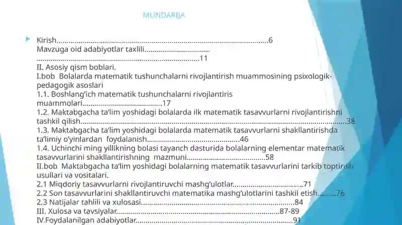 "Maktabgacha ta’lim yoshidagi bolalarning miqdor va son tasavvurlarini tarkib toptirish" 3