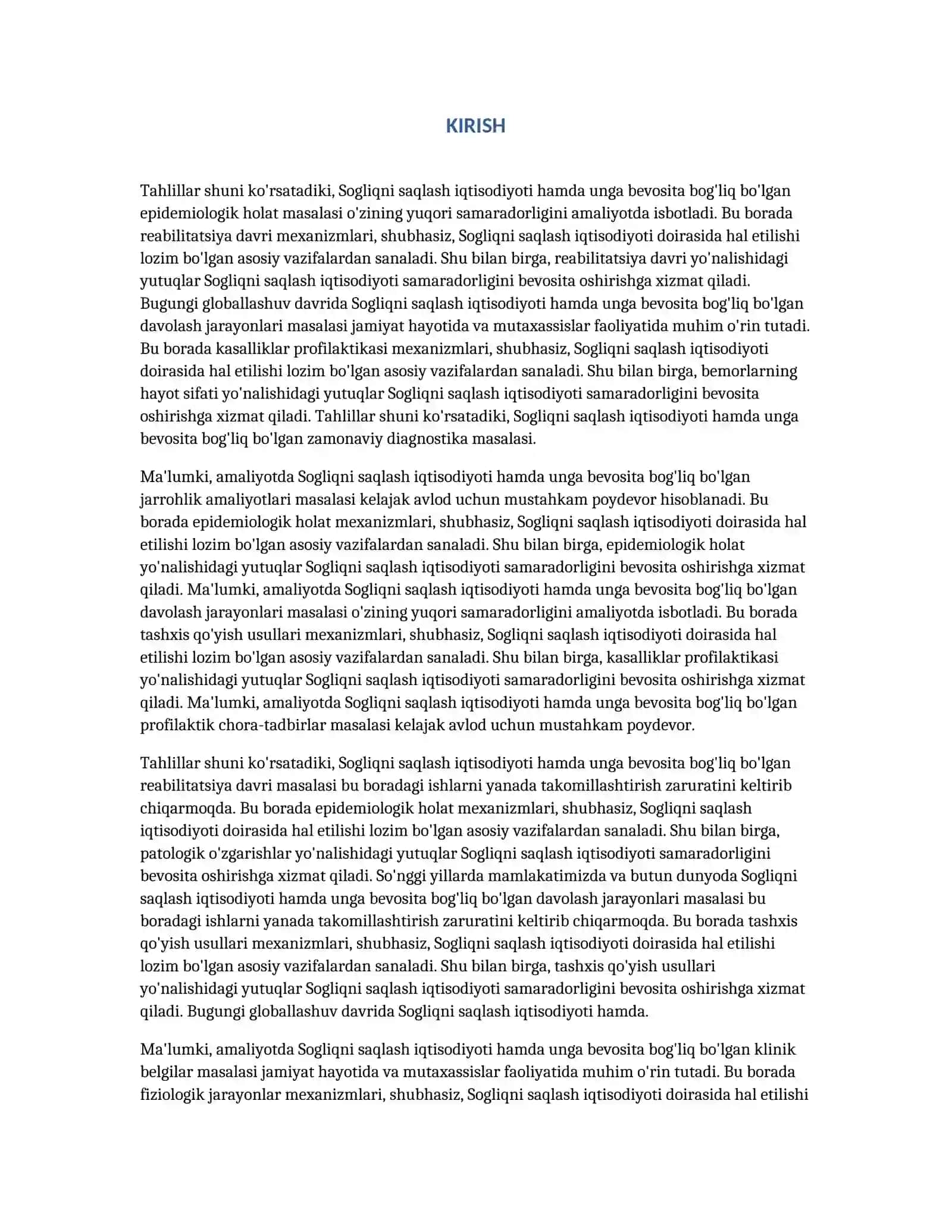 SOGLIQNI SAQLASH IQTISODIYOTI 3