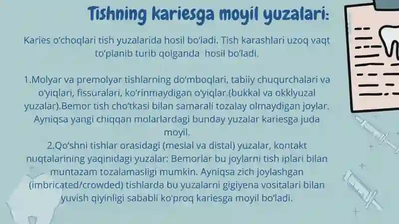 Karies etiologiyasi, patogenezi, rivojlanish mexanizmi,stephan egri chizig‘i 3