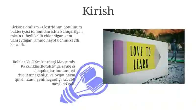 Bolalar Va O'Smirlardagi Mavsumiy Kasalliklar: Botulizm 3