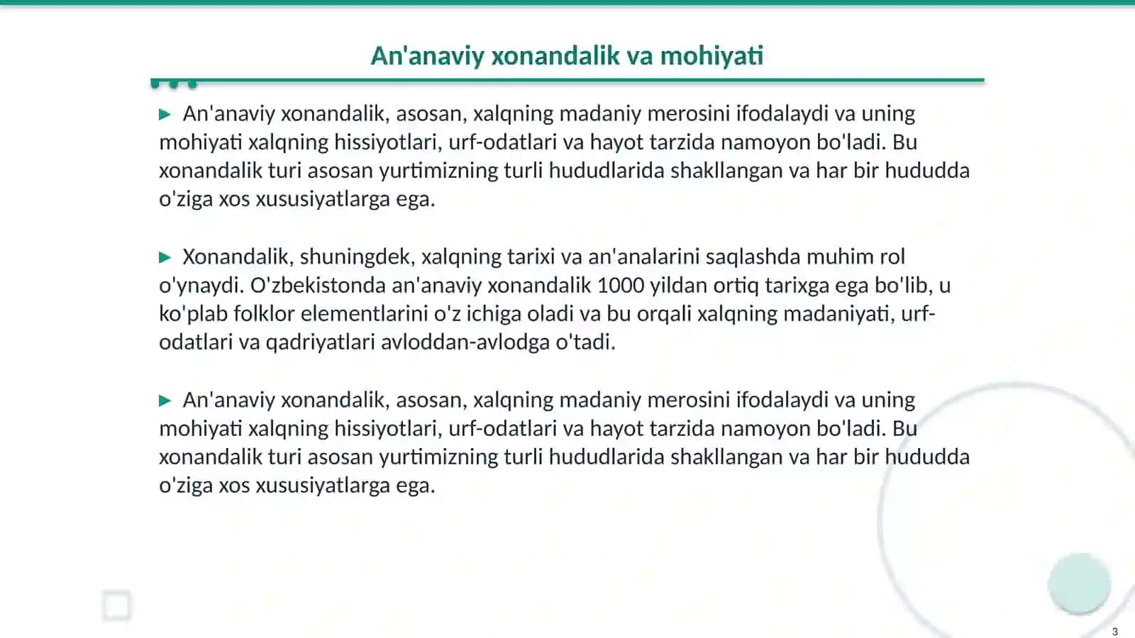 An'anaviy xonandalikning mahalliy uslublari 3