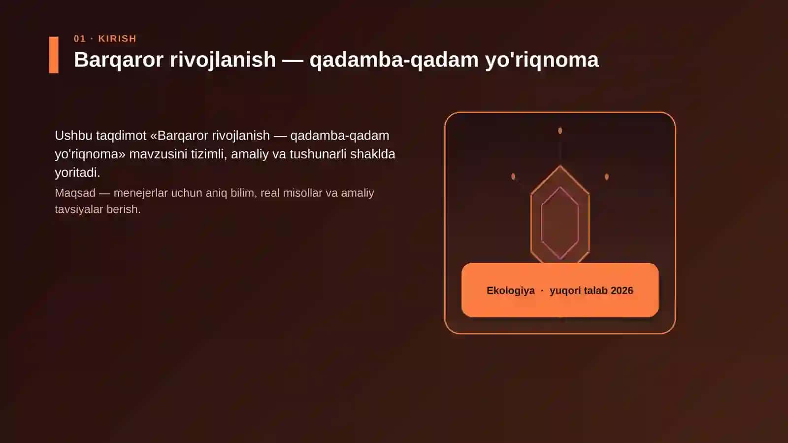 Barqaror rivojlanish — qadamba-qadam yo'riqnoma 3