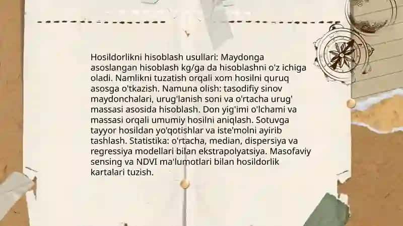 Fermalarni hisoblash usullari 3