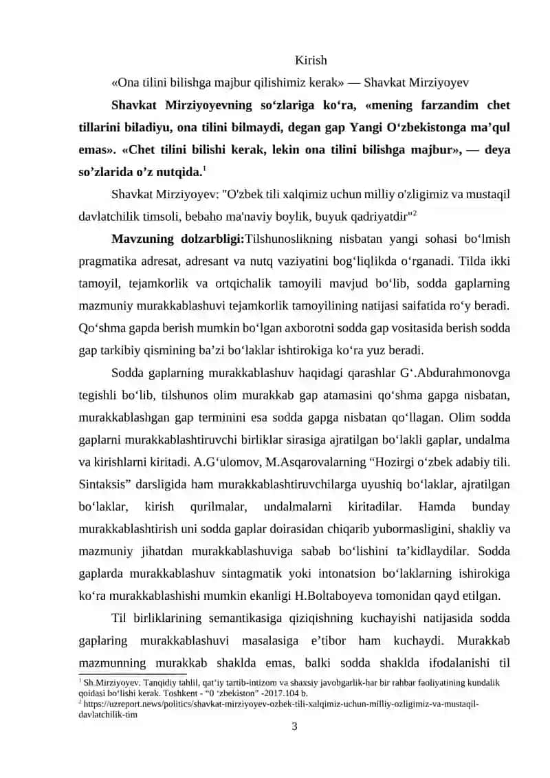 Murakkablashgan sodda gaplarning ta'lim bosqichida o'rganilishi KURS ISHI 3