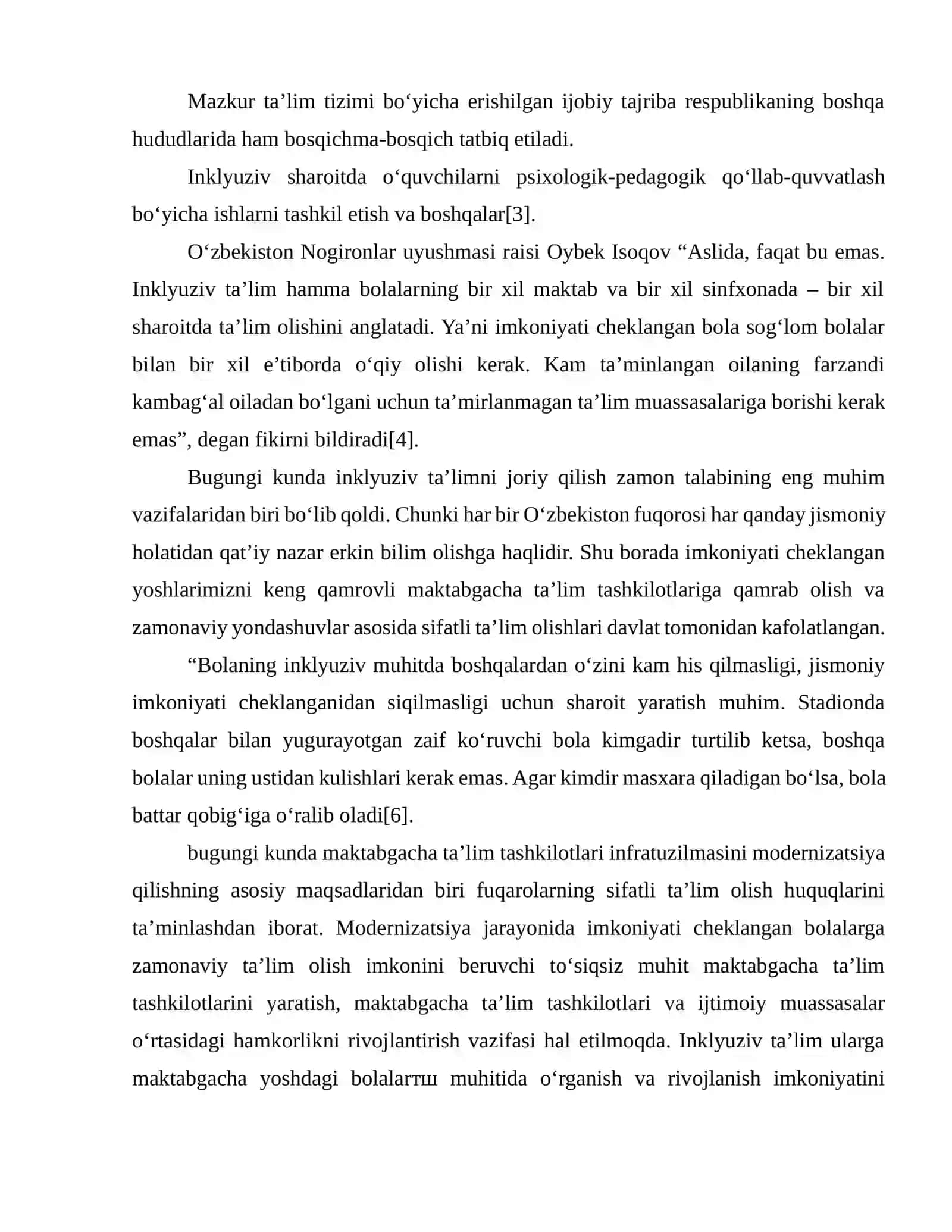 O‘zbekiston Respublikasida inklyuziv ta’limni qo‘llab-quvvatlashning xuquqiy asoslari va amaliy tajribalar 3