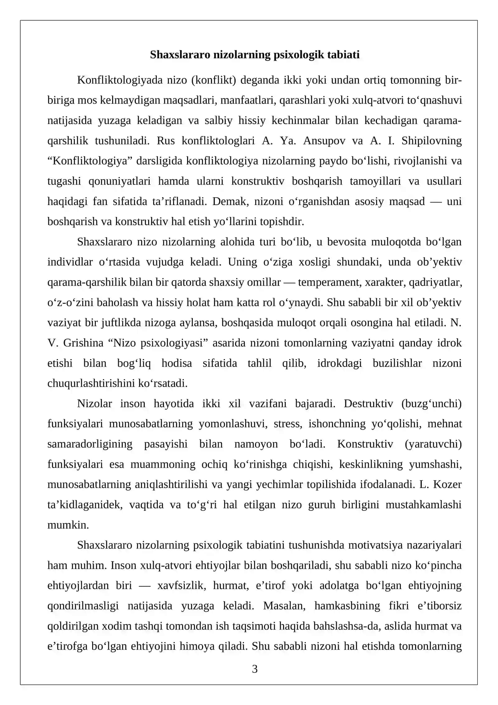 Shaxslararo munosabatlarda vujudga kelgan nizolarni bartaraf etish usullari 3